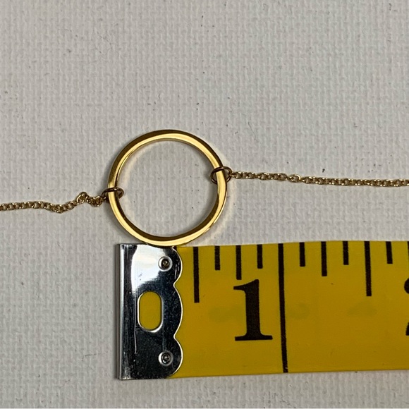 Kinsley Armelle Honey Necklace Yellow Gold Open Circle RETIRED Design - Picture 11 of 13